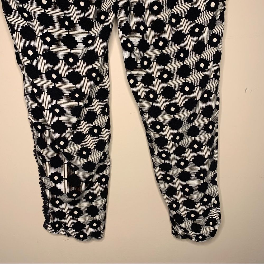 Anthropologie Hei Hei Goh Black Printed Tapered Pants Women’s Size Small - Picture 9 of 13